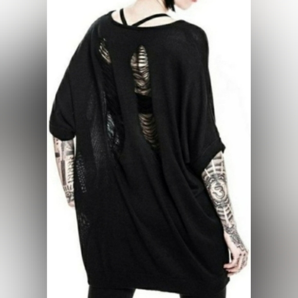 RARE Killstar Pentagram Batwing Sweater Size XL - Picture 2 of 7
